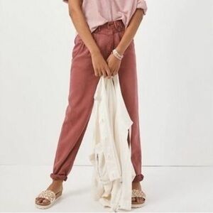🌖 Anthropologie Pink Aviva Slim Utility Trouser Pants